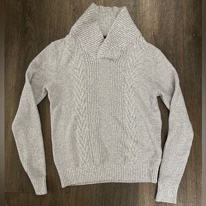 Banana Republic Light Gray Cowl Neck Sweater